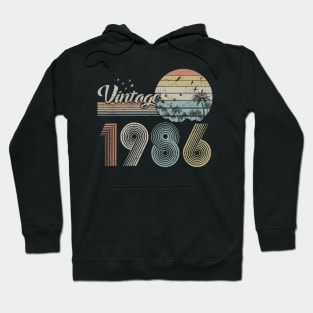 Vintage 1986 Design 34 Years Old 34th birthday Hoodie